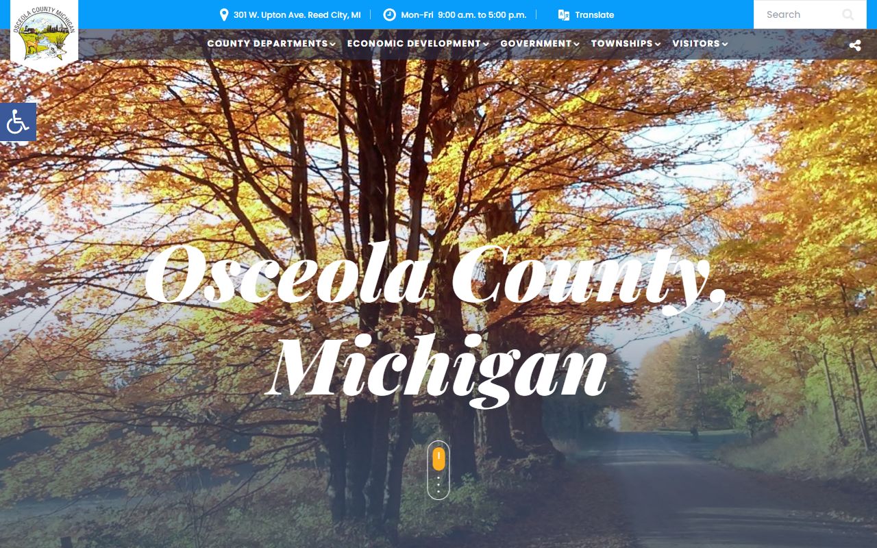 Osceola County homepage for court records